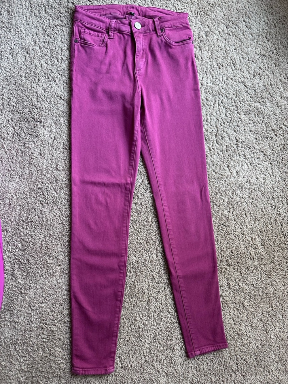 Kut from the Kloth Bright Pink High-Rise Ankle Skinny Jeans